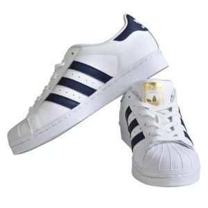 Adidas white gold superstar womens shoe sneaker